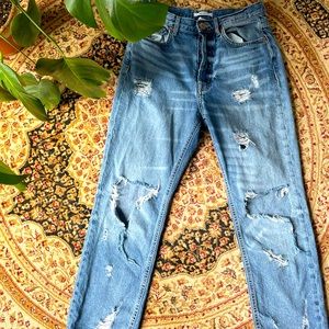 Fashion Nova Vintage Ripped Mom Jeans